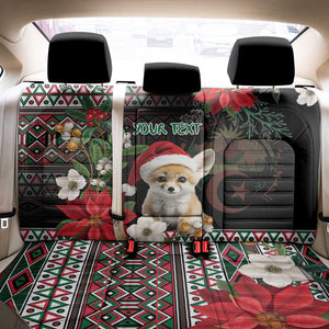 Algeria Christmas Personalized Back Car Seat Cover Fennec Fox Santa and Traditional Pattern