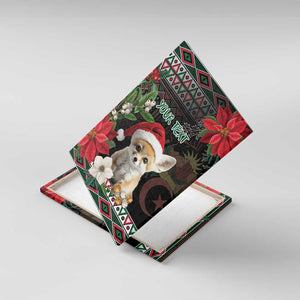 Algeria Christmas Personalized Canvas Wall Art Fennec Fox Santa and Traditional Pattern