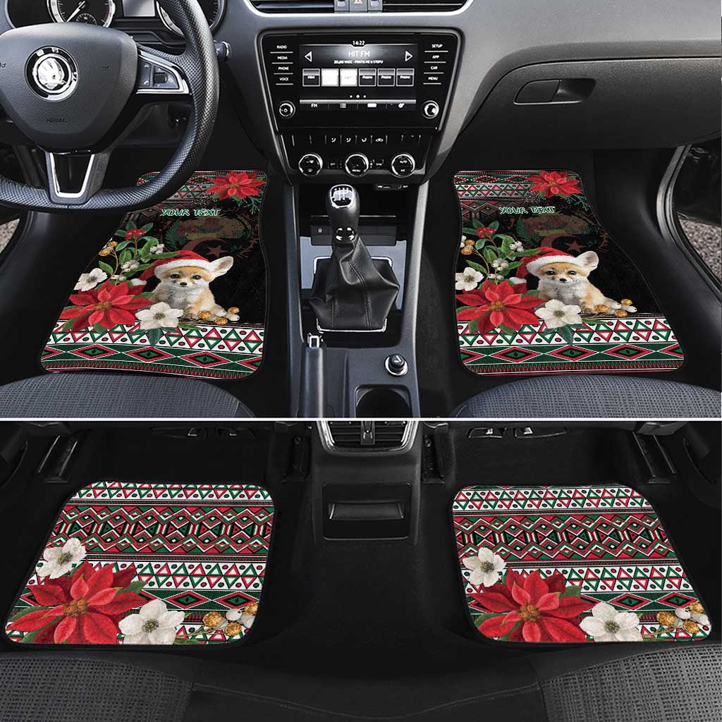 Algeria Christmas Personalized Car Mats Fennec Fox Santa and Traditional Pattern