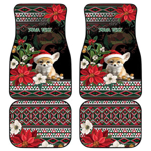 Algeria Christmas Personalized Car Mats Fennec Fox Santa and Traditional Pattern