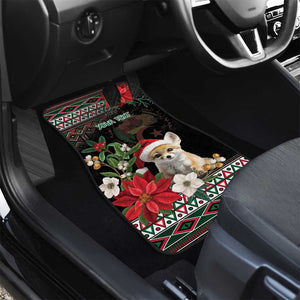 Algeria Christmas Personalized Car Mats Fennec Fox Santa and Traditional Pattern