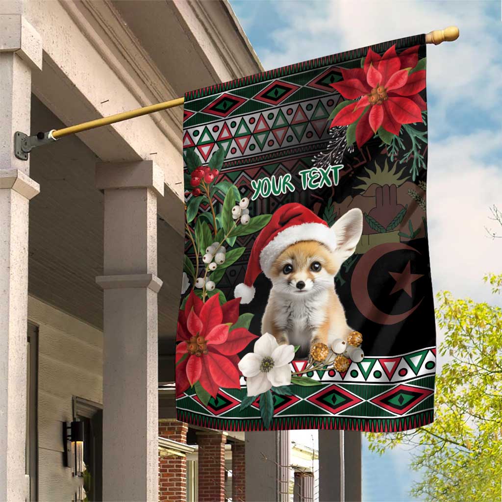 Algeria Christmas Personalized Garden Flag Fennec Fox Santa and Traditional Pattern