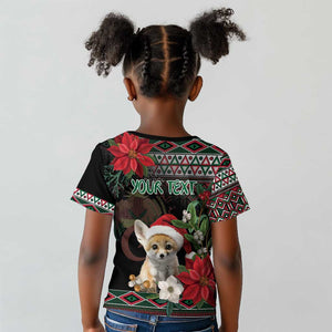 Algeria Christmas Personalized Kid T shirt Fennec Fox Santa and Traditional Pattern