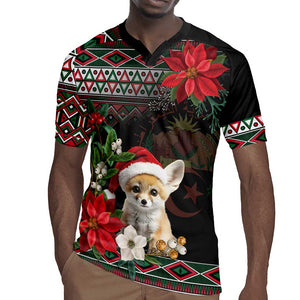 Algeria Christmas Personalized Rugby Jersey Fennec Fox Santa and Traditional Pattern