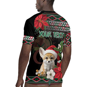 Algeria Christmas Personalized Rugby Jersey Fennec Fox Santa and Traditional Pattern