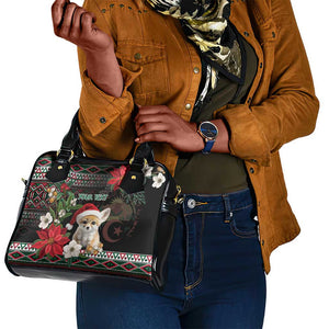 Algeria Christmas Personalized Shoulder Handbag Fennec Fox Santa and Traditional Pattern