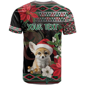 Algeria Christmas Personalized T shirt Fennec Fox Santa and Traditional Pattern