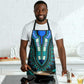 African Dashiki and Polynesian Pattern Apron Teal