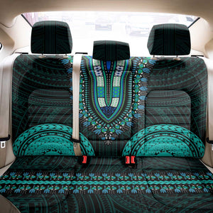 African Dashiki and Polynesian Pattern Back Car Seat Cover Teal