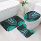 African Dashiki and Polynesian Pattern Bathroom Set Teal