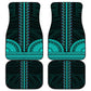 African Dashiki and Polynesian Pattern Car Mats Teal