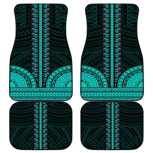 African Dashiki and Polynesian Pattern Car Mats Teal