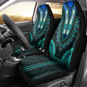 African Dashiki and Polynesian Pattern Car Seat Cover Teal