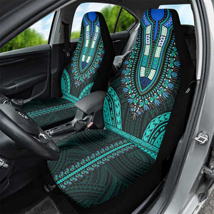 African Dashiki and Polynesian Pattern Car Seat Cover Teal