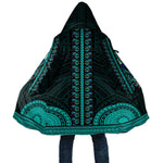 African Dashiki and Polynesian Pattern Cloak Teal