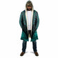 African Dashiki and Polynesian Pattern Cloak Teal