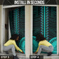African Dashiki and Polynesian Pattern Door Cover Teal