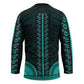 African Dashiki and Polynesian Pattern Hockey Jersey Teal