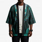 African Dashiki and Polynesian Pattern Kimono Teal