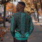 African Dashiki and Polynesian Pattern Sweatshirt Teal