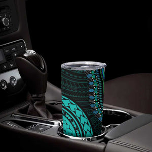 African Dashiki and Polynesian Pattern Tumbler Cup Teal