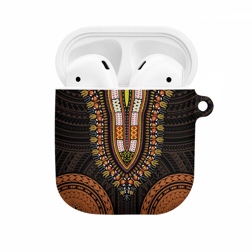 African Dashiki and Polynesian Pattern AirPods Case Gold