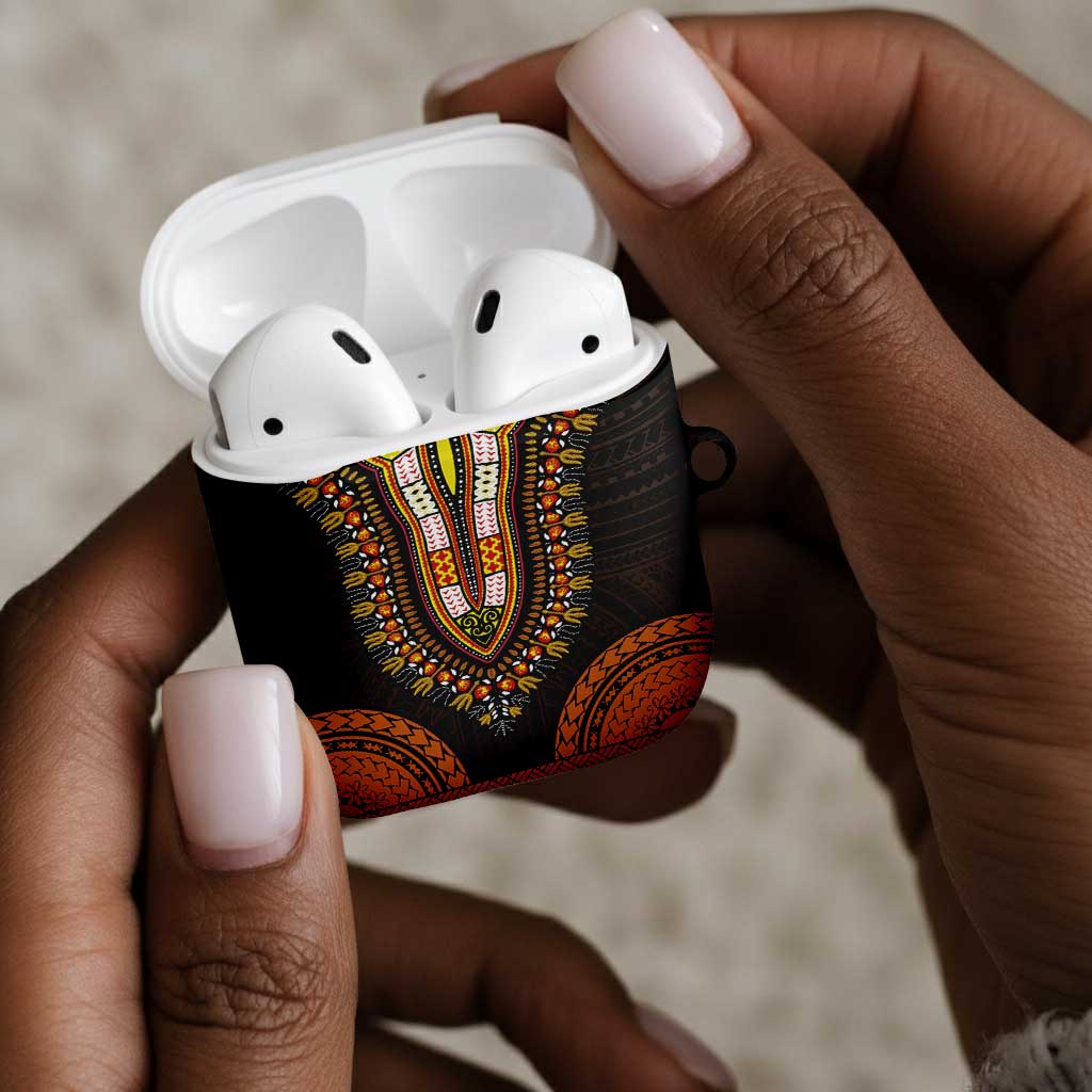 African Dashiki and Polynesian Pattern AirPods Case Gold