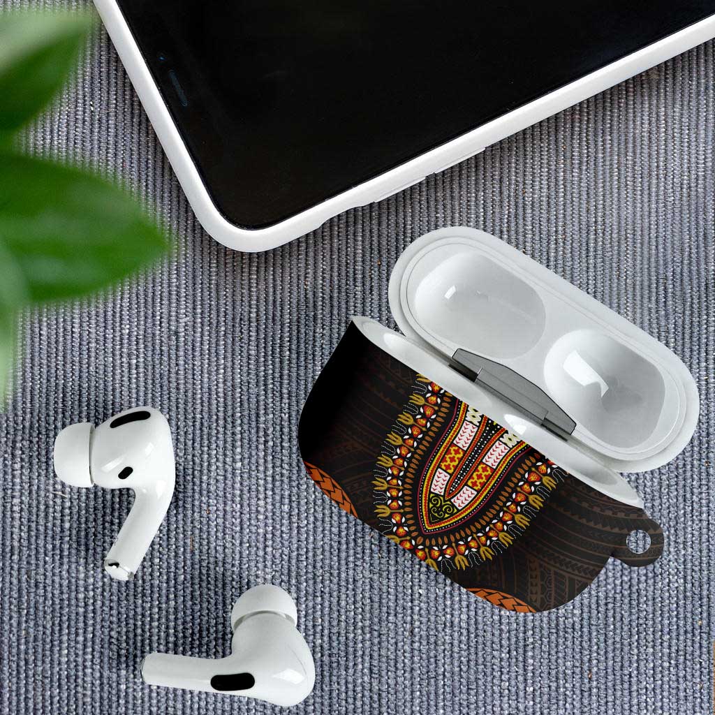 African Dashiki and Polynesian Pattern AirPods Case Gold