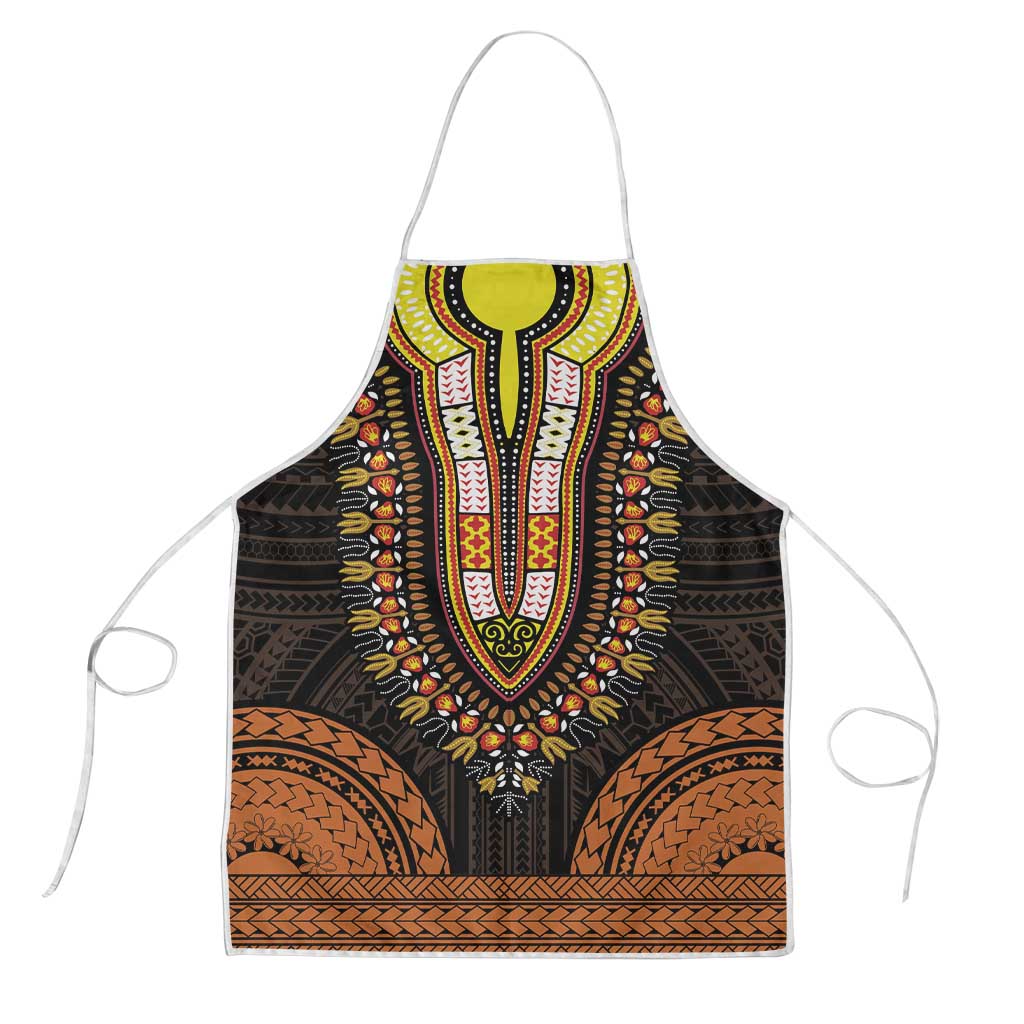 African Dashiki and Polynesian Pattern Apron Gold