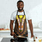 African Dashiki and Polynesian Pattern Apron Gold