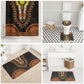 African Dashiki and Polynesian Pattern Bathroom Set Gold