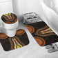 African Dashiki and Polynesian Pattern Bathroom Set Gold