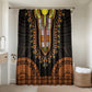 African Dashiki and Polynesian Pattern Bathroom Set Gold