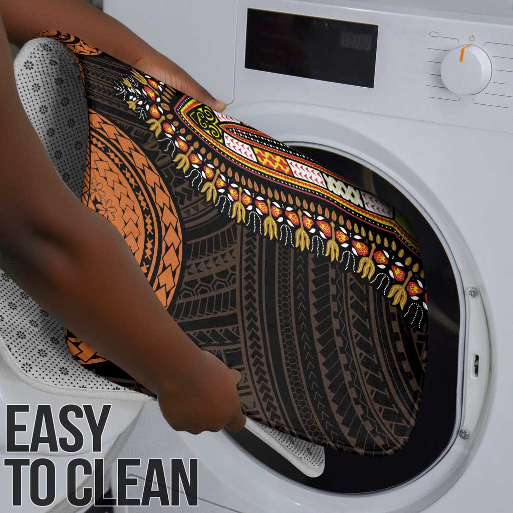 African Dashiki and Polynesian Pattern Bathroom Set Gold