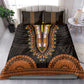 African Dashiki and Polynesian Pattern Bedding Set Gold