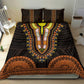 African Dashiki and Polynesian Pattern Bedding Set Gold