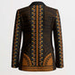 African Dashiki and Polynesian Pattern Blazer Gold