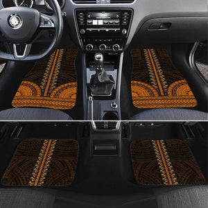 African Dashiki and Polynesian Pattern Car Mats Gold