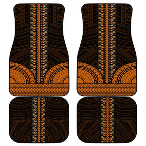 African Dashiki and Polynesian Pattern Car Mats Gold