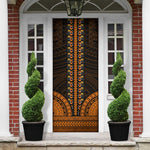 African Dashiki and Polynesian Pattern Door Cover Gold