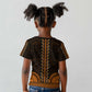 African Dashiki and Polynesian Pattern Kid T shirt Gold