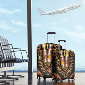 African Dashiki and Polynesian Pattern Luggage Cover Gold