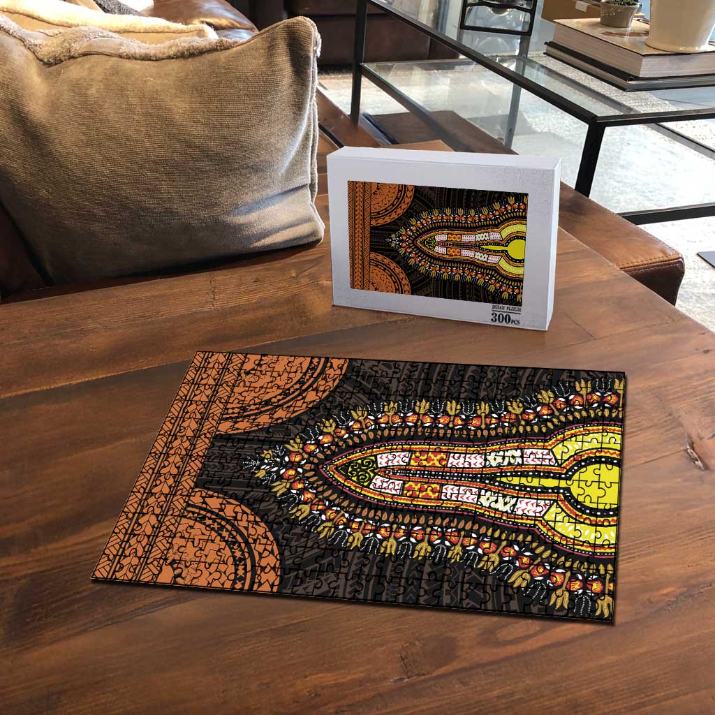 African Dashiki and Polynesian Pattern Puzzle Gold