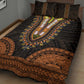 African Dashiki and Polynesian Pattern Quilt Bed Set Gold