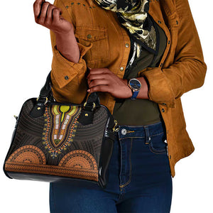 African Dashiki and Polynesian Pattern Shoulder Handbag Gold