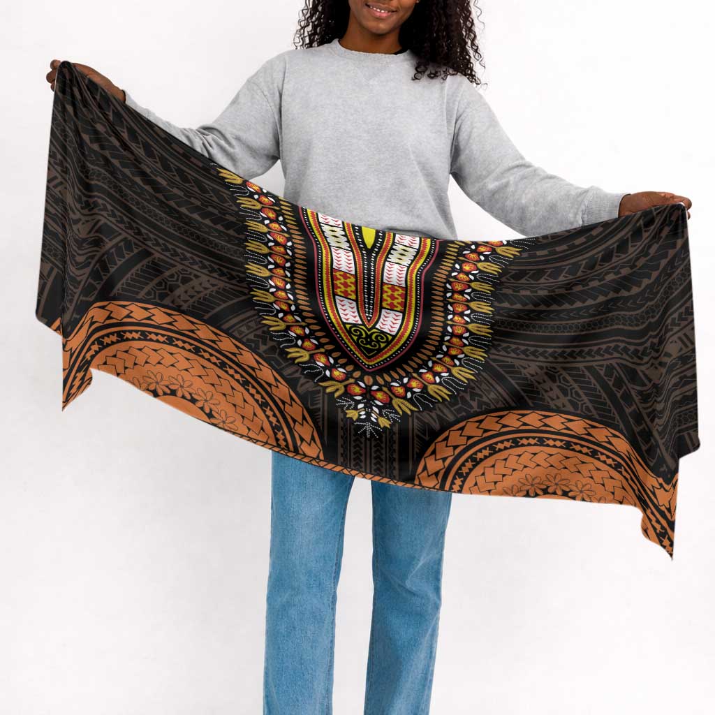 African Dashiki and Polynesian Pattern Simple Headwrap Gold