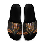 African Dashiki and Polynesian Pattern Slide Sandals Gold