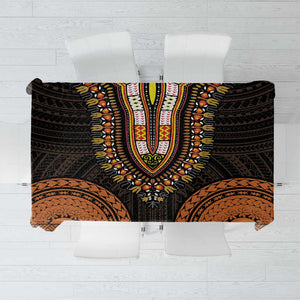 African Dashiki and Polynesian Pattern Tablecloth Gold