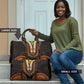 African Dashiki and Polynesian Pattern Travel Bag Gold