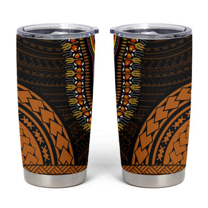 African Dashiki and Polynesian Pattern Tumbler Cup Gold